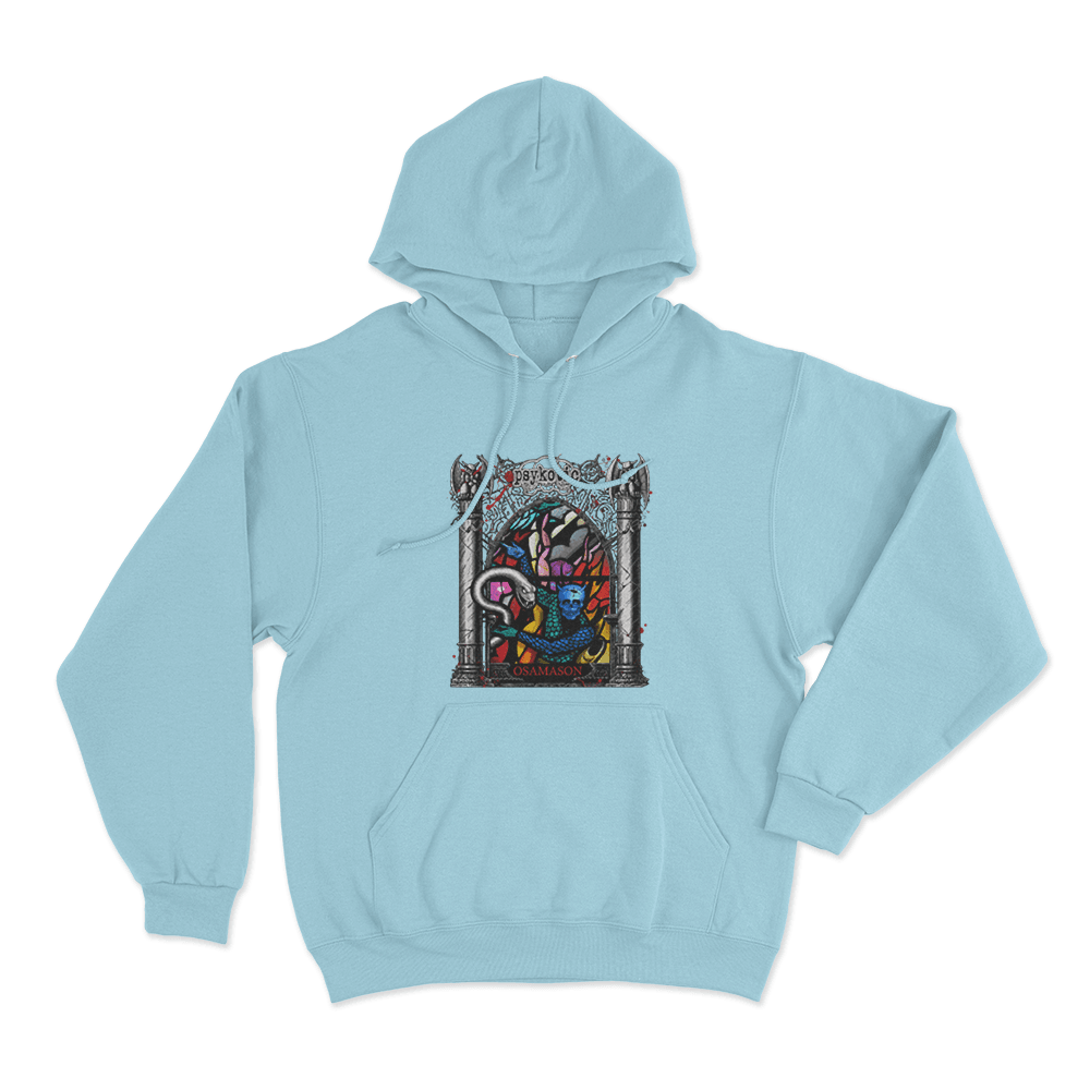 Stained Glass Unisex Hoodie Sky Blue Stained Glass Unisex Hoodie Sky Blue