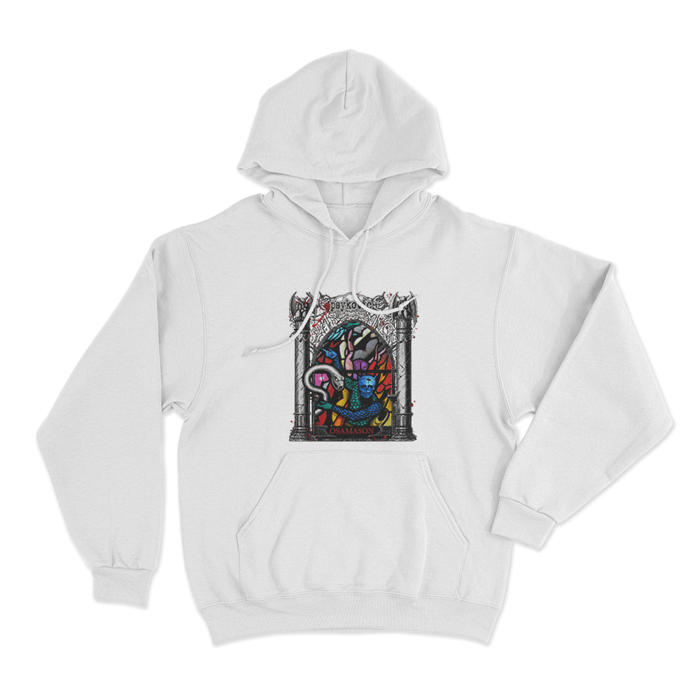 Stained Glass Unisex Hoodie White Stained Glass Unisex Hoodie White