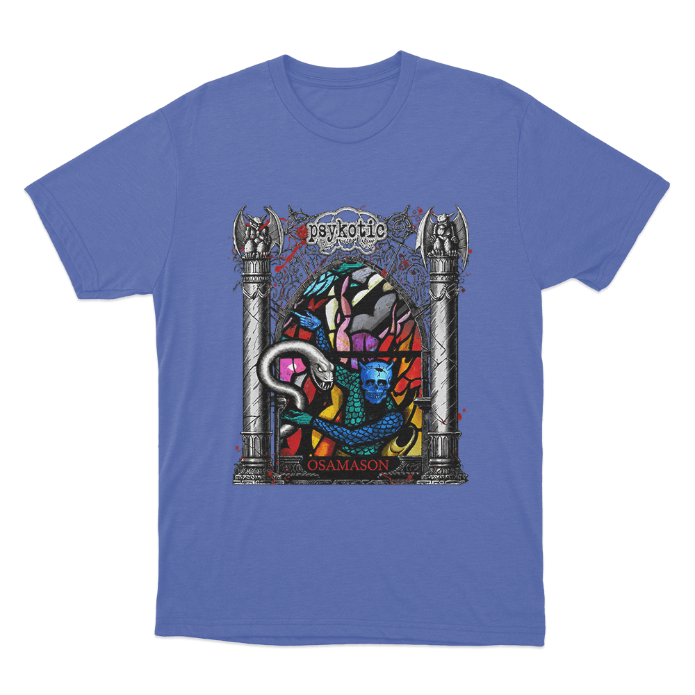 Stained Glass Unisex T Shirt Blue Stained Glass Unisex T Shirt Blue