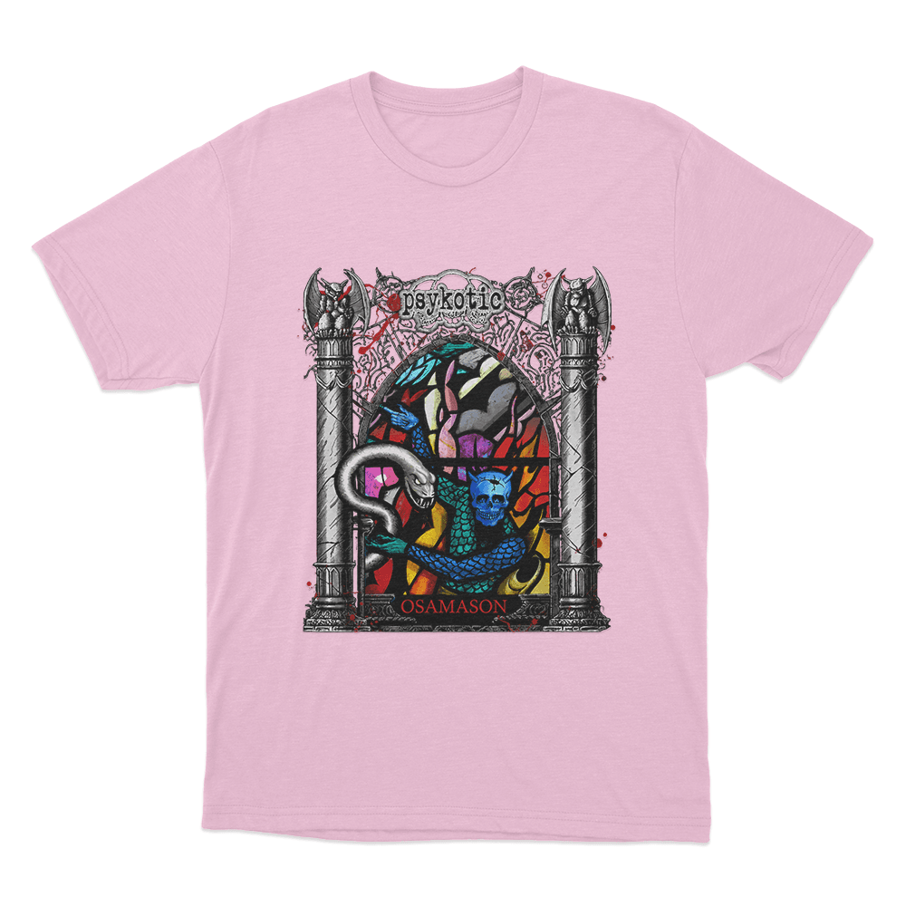 Stained Glass Unisex T Shirt Pink Stained Glass Unisex T Shirt Pink