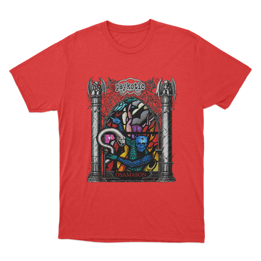 Stained Glass Unisex T Shirt Red Stained Glass Unisex T Shirt Red